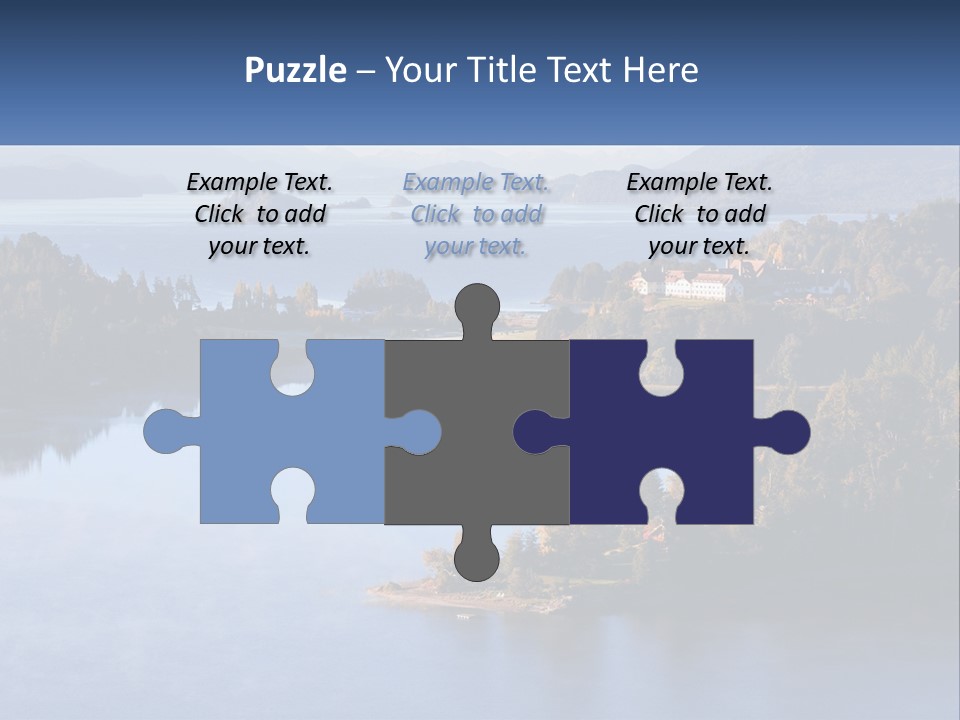 A Large Body Of Water Surrounded By Trees PowerPoint Template