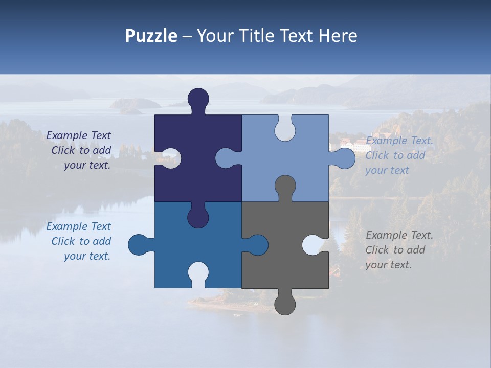 A Large Body Of Water Surrounded By Trees PowerPoint Template