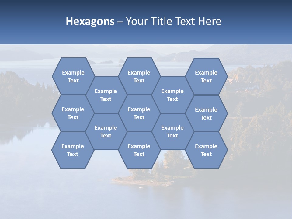 A Large Body Of Water Surrounded By Trees PowerPoint Template