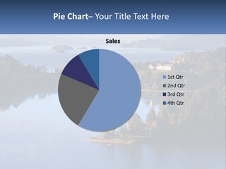 A Large Body Of Water Surrounded By Trees PowerPoint Template