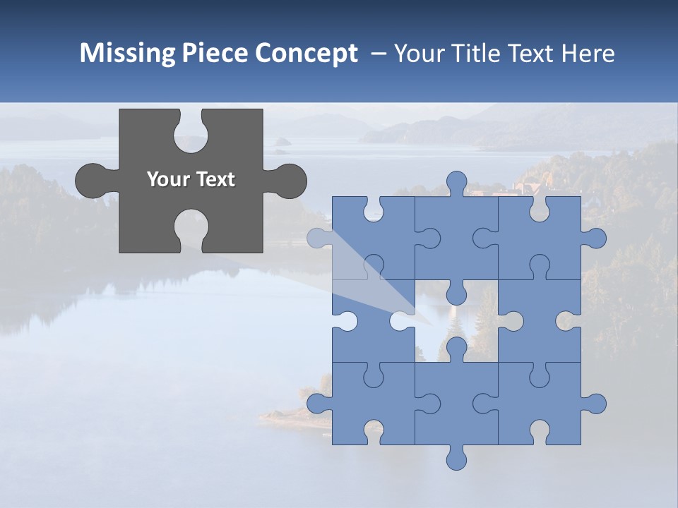 A Large Body Of Water Surrounded By Trees PowerPoint Template