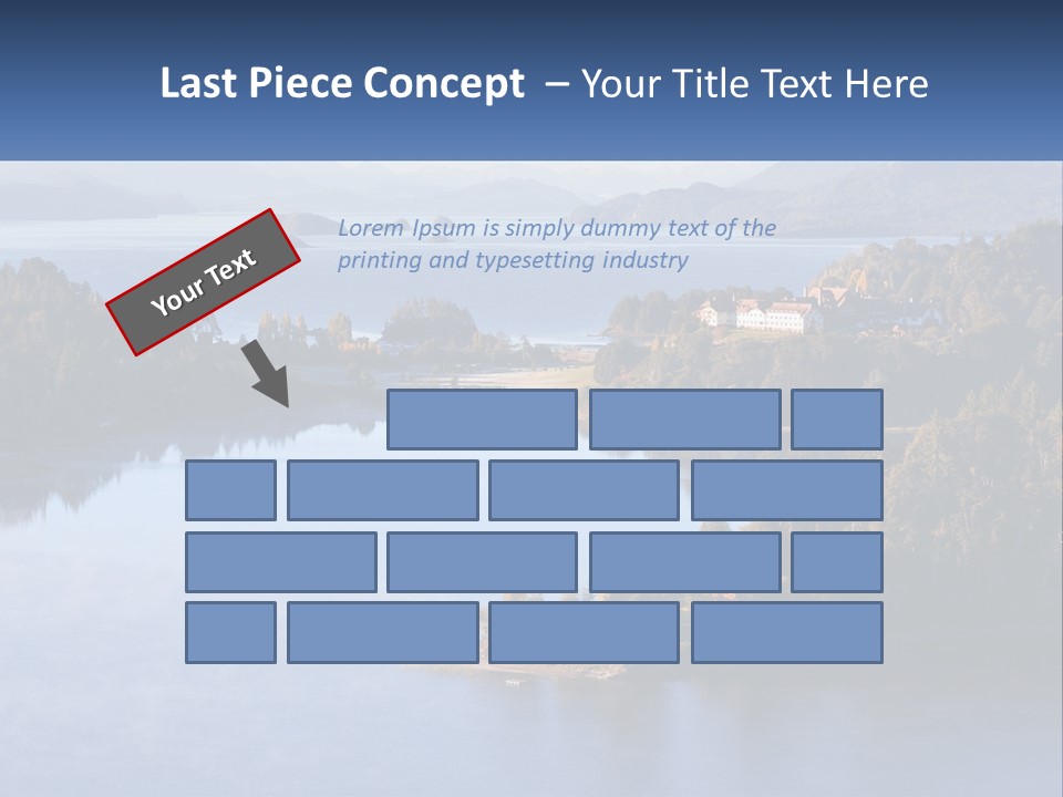 A Large Body Of Water Surrounded By Trees PowerPoint Template