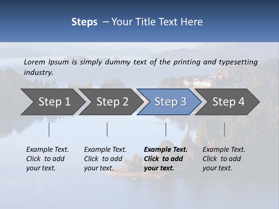 A Large Body Of Water Surrounded By Trees PowerPoint Template