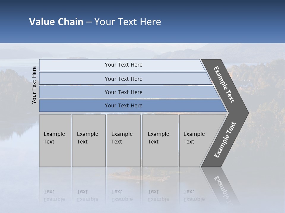 A Large Body Of Water Surrounded By Trees PowerPoint Template