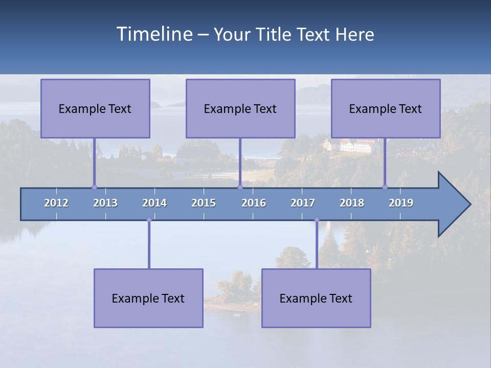 A Large Body Of Water Surrounded By Trees PowerPoint Template