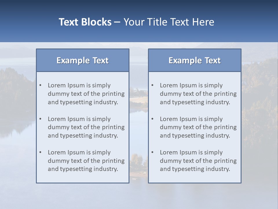 A Large Body Of Water Surrounded By Trees PowerPoint Template