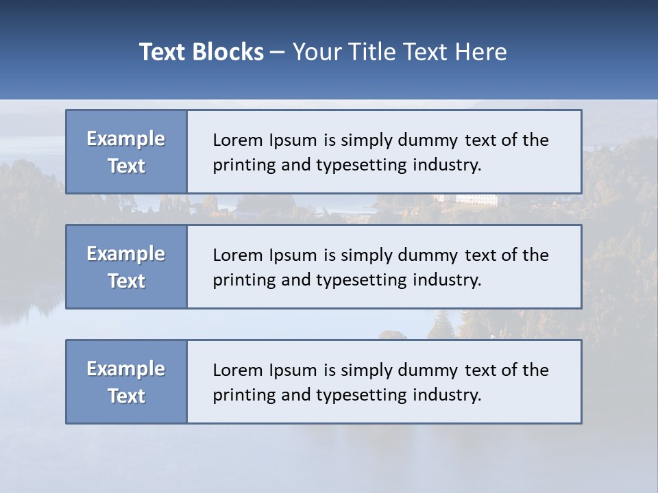 A Large Body Of Water Surrounded By Trees PowerPoint Template