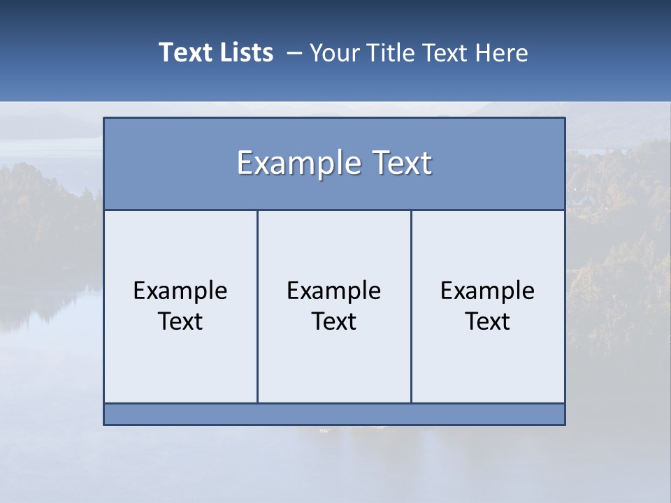 A Large Body Of Water Surrounded By Trees PowerPoint Template