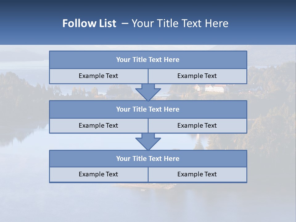 A Large Body Of Water Surrounded By Trees PowerPoint Template