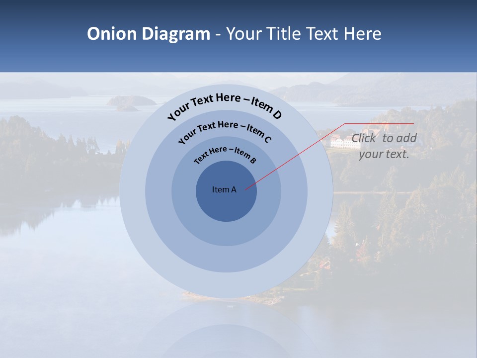 A Large Body Of Water Surrounded By Trees PowerPoint Template