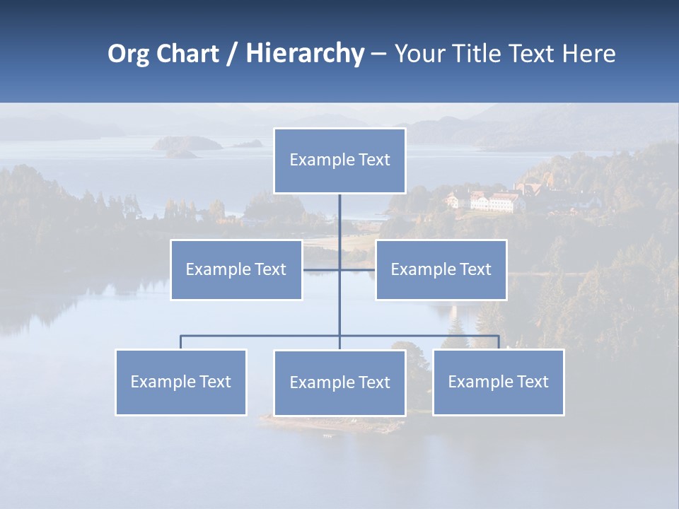 A Large Body Of Water Surrounded By Trees PowerPoint Template
