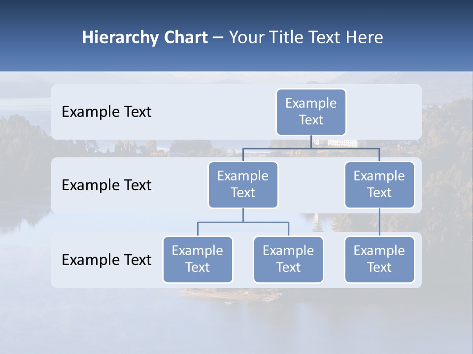 A Large Body Of Water Surrounded By Trees PowerPoint Template