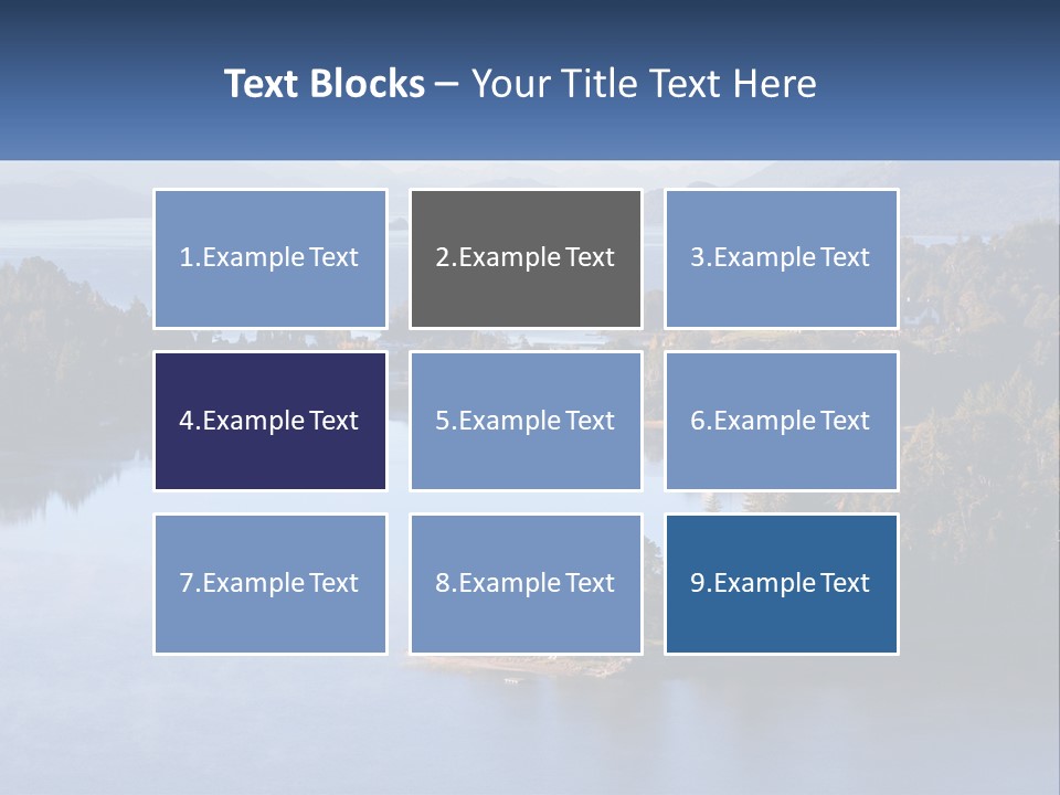 A Large Body Of Water Surrounded By Trees PowerPoint Template
