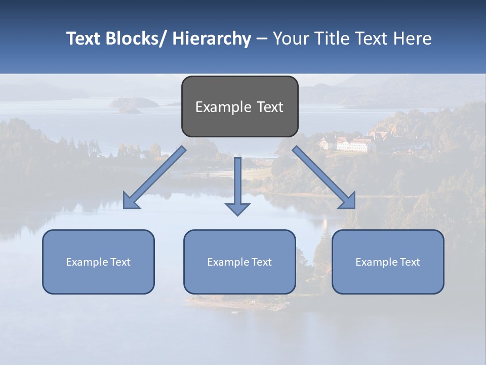 A Large Body Of Water Surrounded By Trees PowerPoint Template