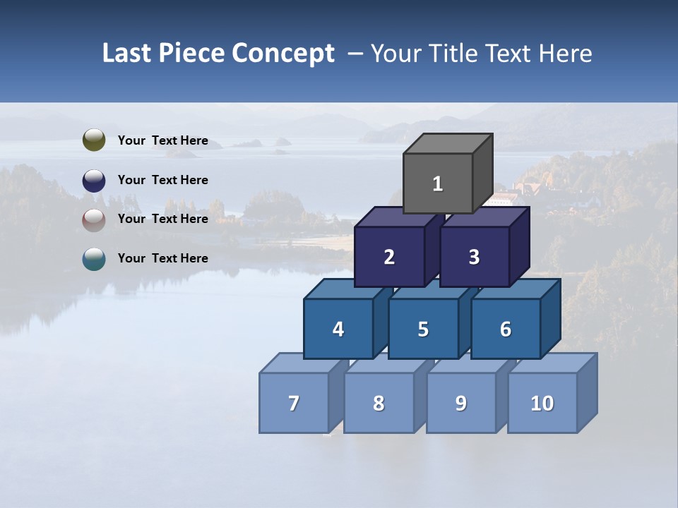 A Large Body Of Water Surrounded By Trees PowerPoint Template