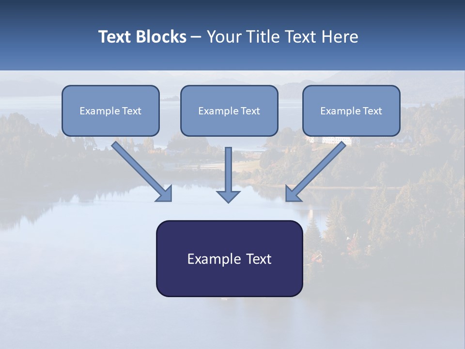 A Large Body Of Water Surrounded By Trees PowerPoint Template