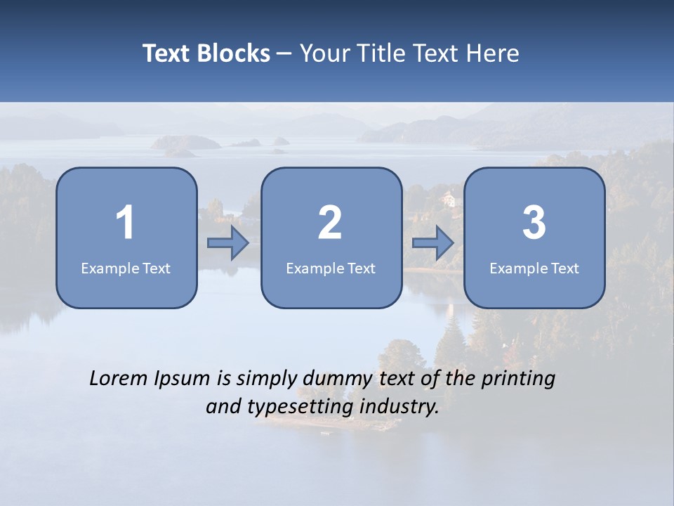 A Large Body Of Water Surrounded By Trees PowerPoint Template