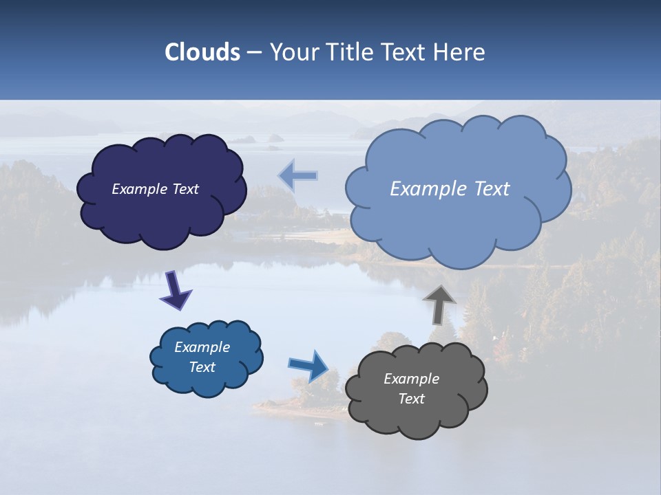 A Large Body Of Water Surrounded By Trees PowerPoint Template