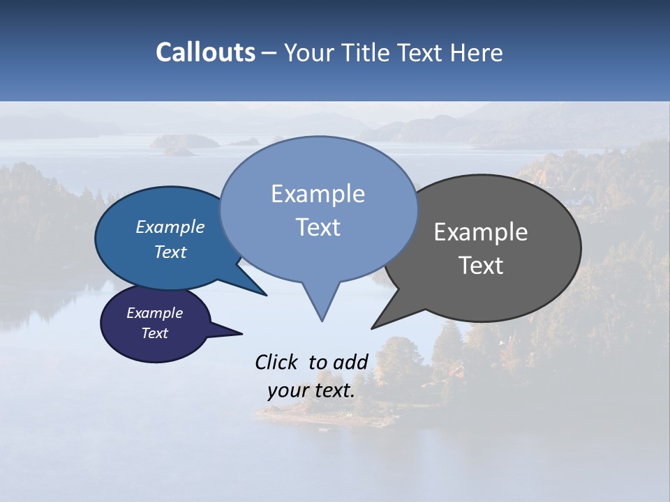 A Large Body Of Water Surrounded By Trees PowerPoint Template