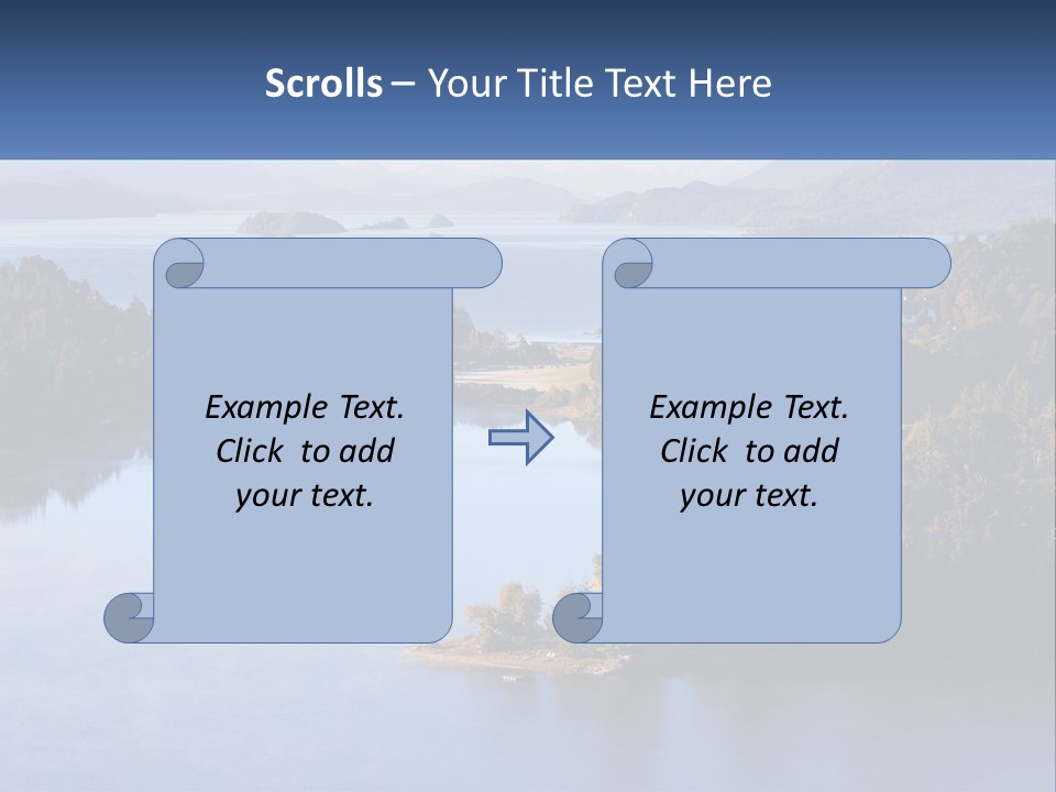 A Large Body Of Water Surrounded By Trees PowerPoint Template