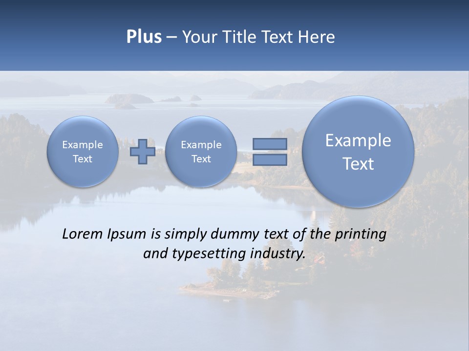 A Large Body Of Water Surrounded By Trees PowerPoint Template