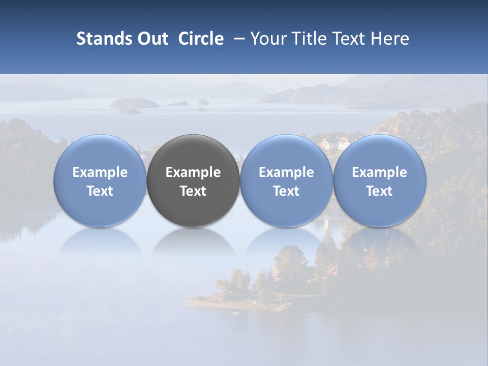 A Large Body Of Water Surrounded By Trees PowerPoint Template