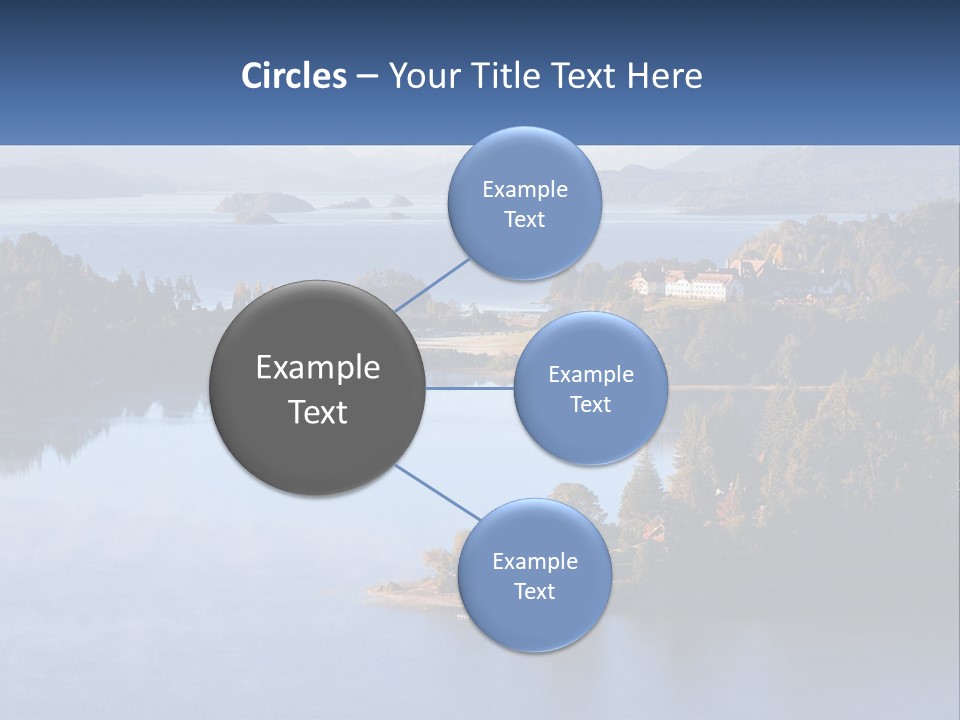 A Large Body Of Water Surrounded By Trees PowerPoint Template