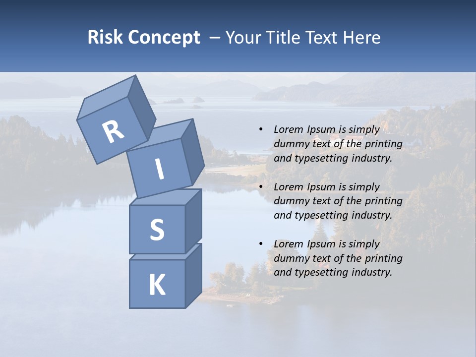 A Large Body Of Water Surrounded By Trees PowerPoint Template