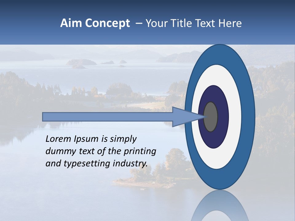 A Large Body Of Water Surrounded By Trees PowerPoint Template