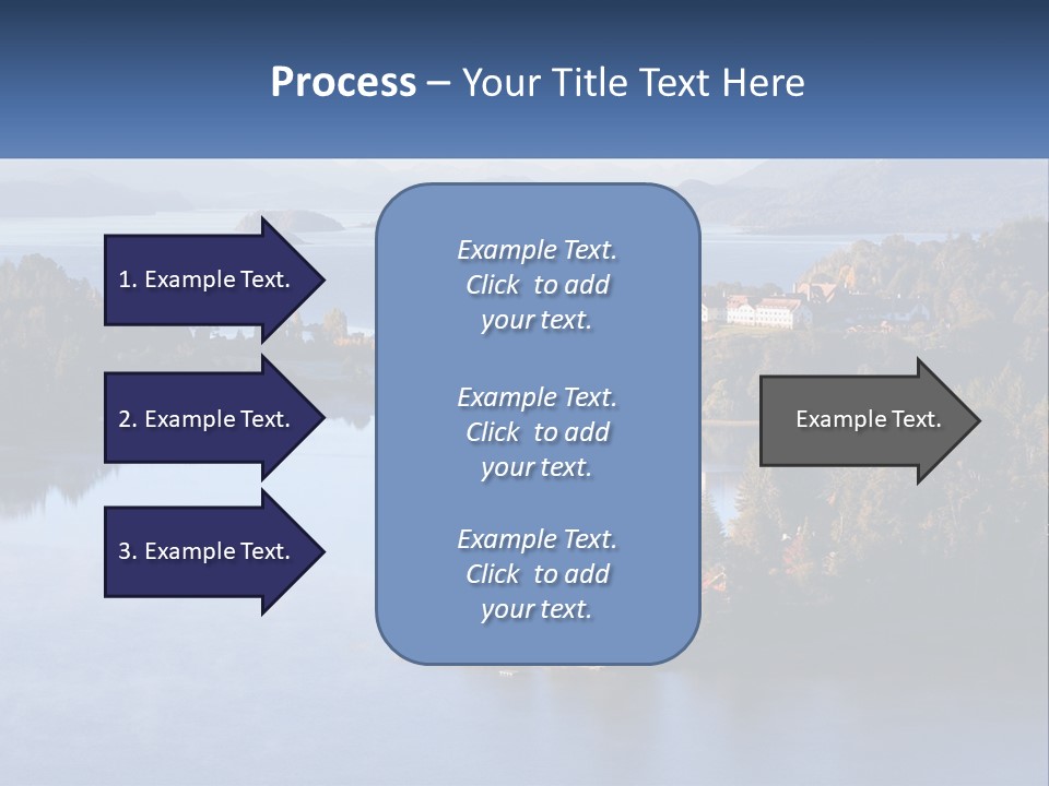 A Large Body Of Water Surrounded By Trees PowerPoint Template