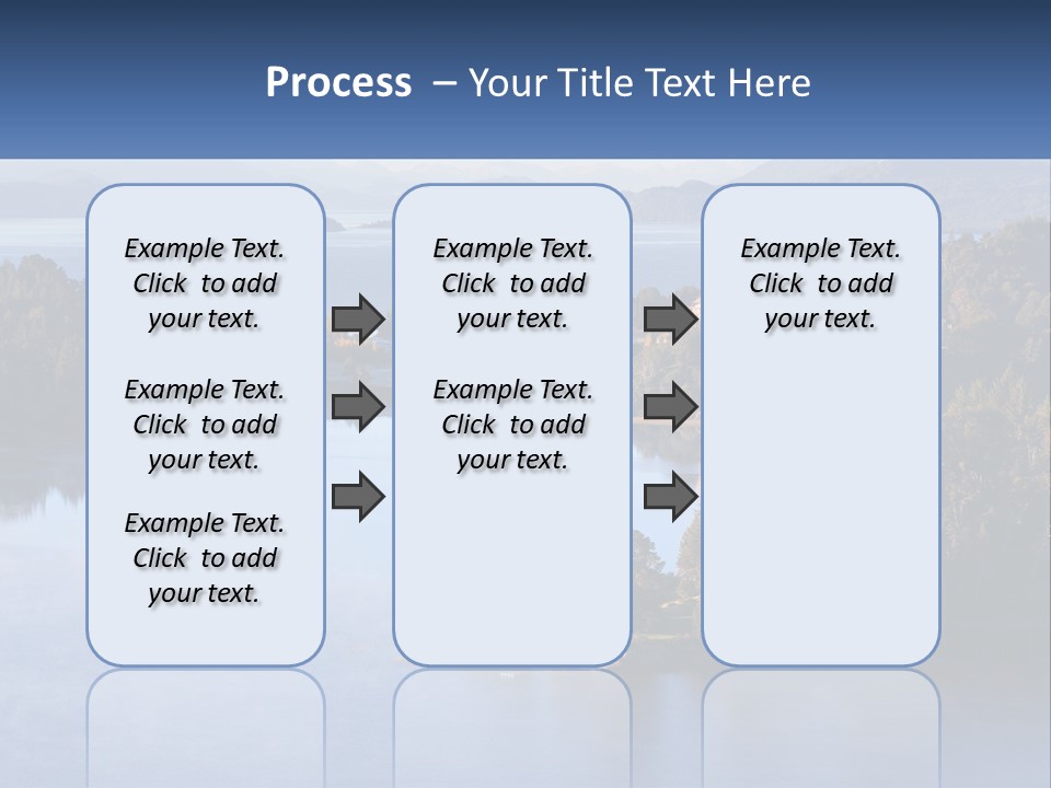 A Large Body Of Water Surrounded By Trees PowerPoint Template