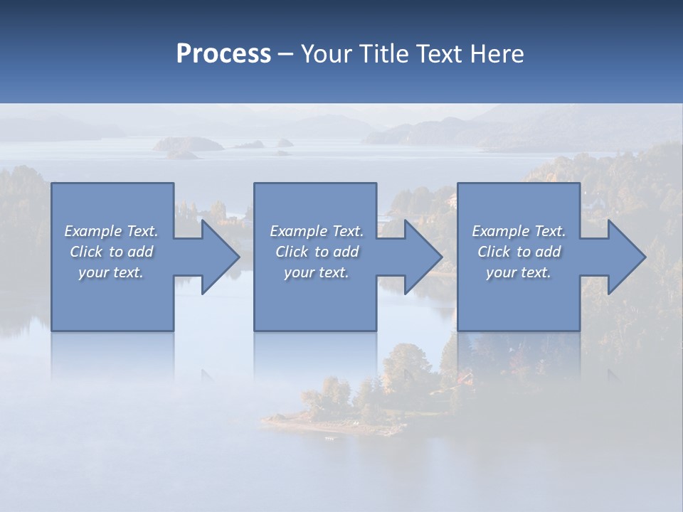 A Large Body Of Water Surrounded By Trees PowerPoint Template