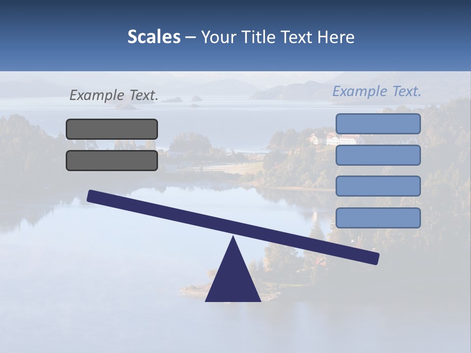 A Large Body Of Water Surrounded By Trees PowerPoint Template