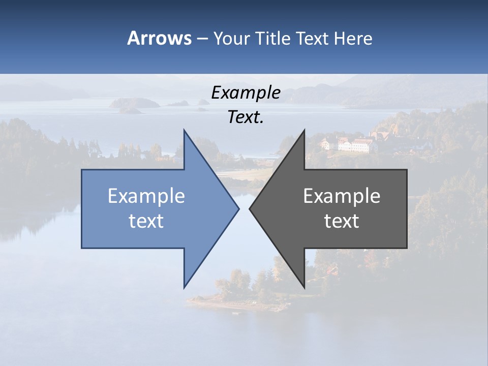 A Large Body Of Water Surrounded By Trees PowerPoint Template