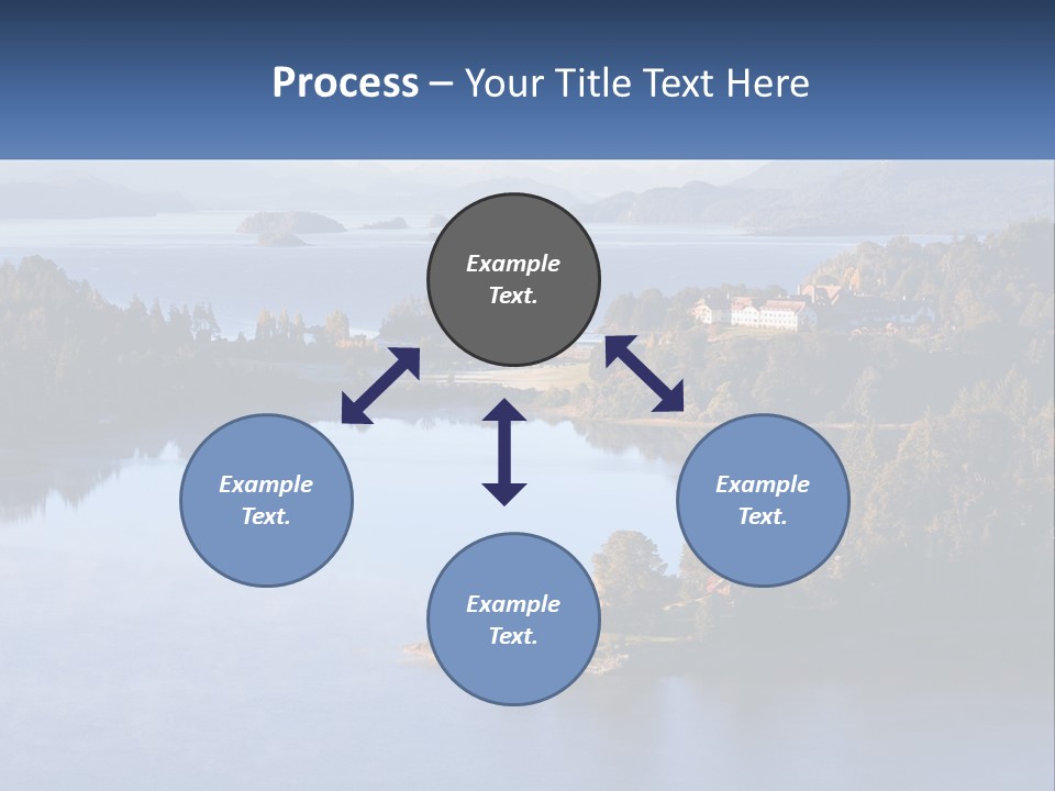 A Large Body Of Water Surrounded By Trees PowerPoint Template