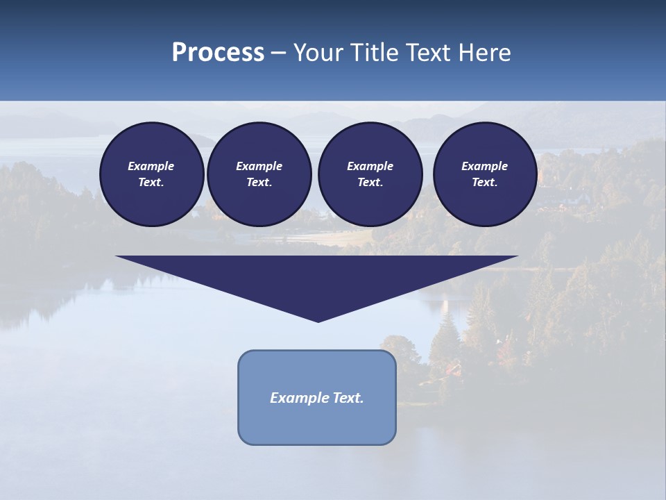A Large Body Of Water Surrounded By Trees PowerPoint Template