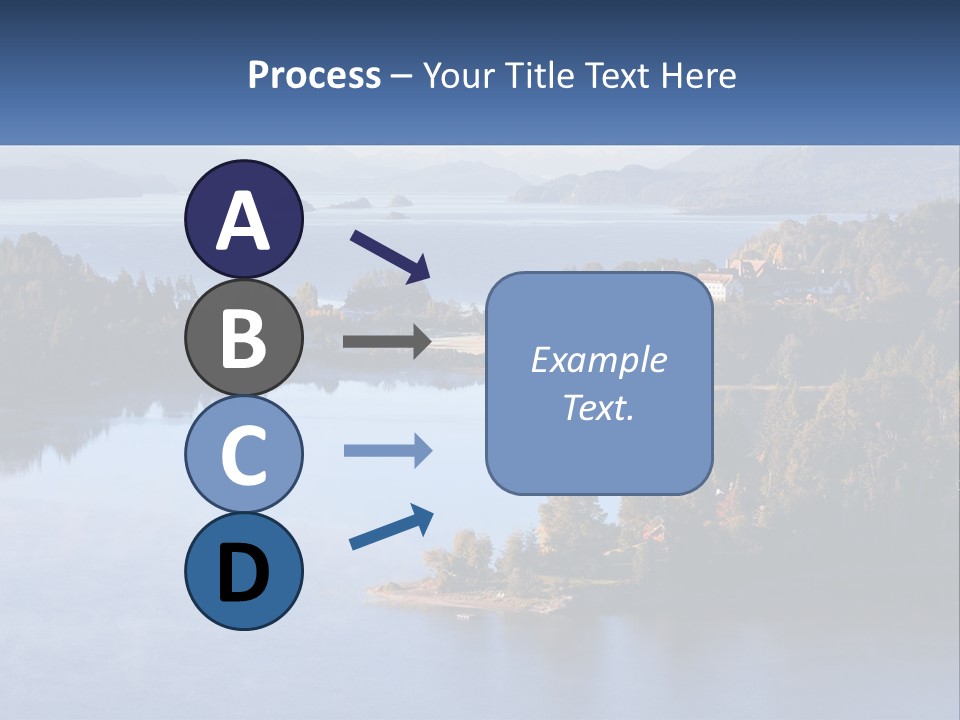 A Large Body Of Water Surrounded By Trees PowerPoint Template