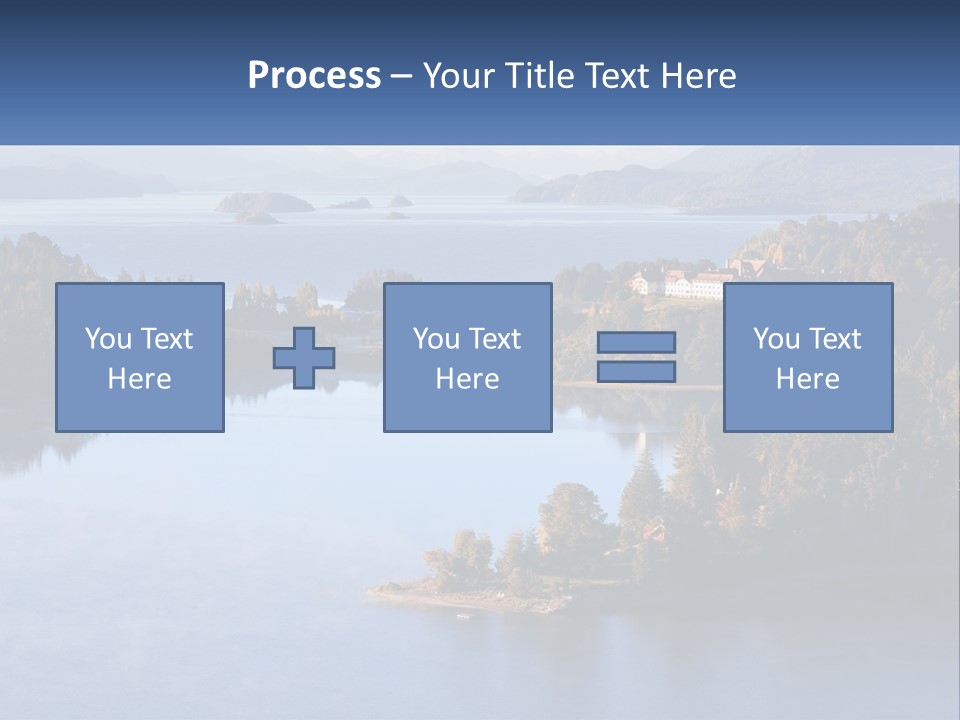A Large Body Of Water Surrounded By Trees PowerPoint Template