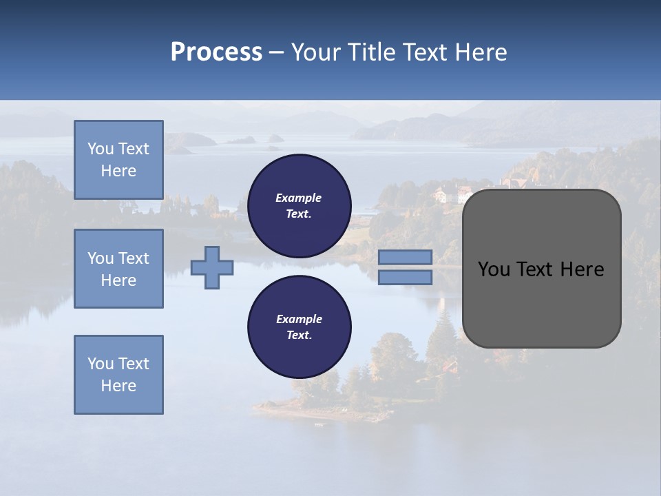 A Large Body Of Water Surrounded By Trees PowerPoint Template