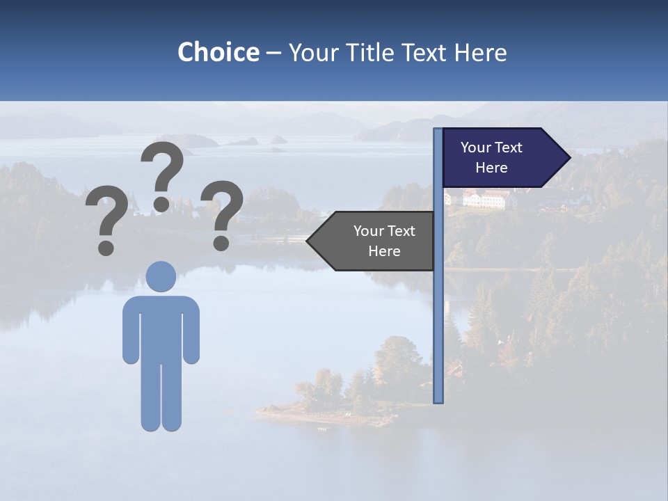 A Large Body Of Water Surrounded By Trees PowerPoint Template