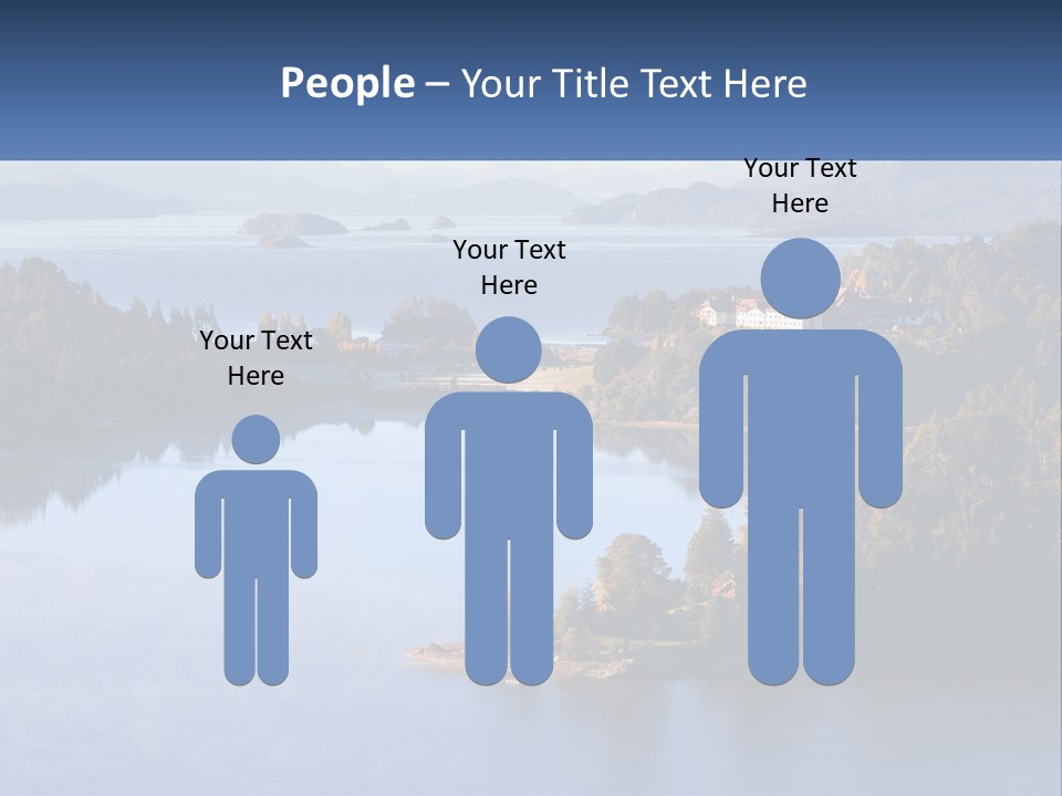 A Large Body Of Water Surrounded By Trees PowerPoint Template