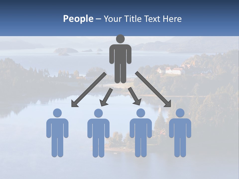 A Large Body Of Water Surrounded By Trees PowerPoint Template