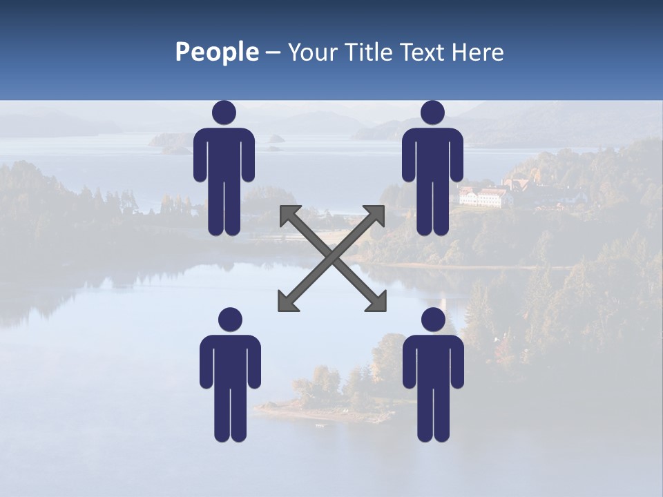 A Large Body Of Water Surrounded By Trees PowerPoint Template