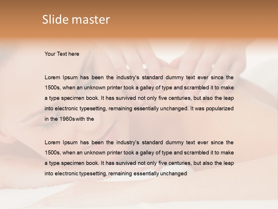 A Woman Getting A Back Massage From A Massager PowerPoint Template