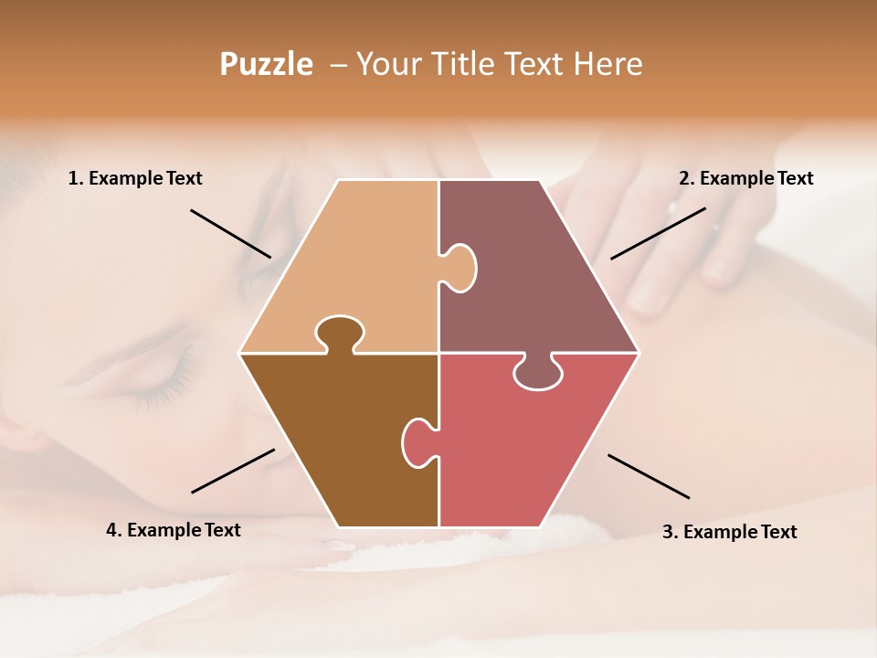 A Woman Getting A Back Massage From A Massager PowerPoint Template