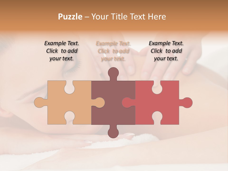 A Woman Getting A Back Massage From A Massager PowerPoint Template