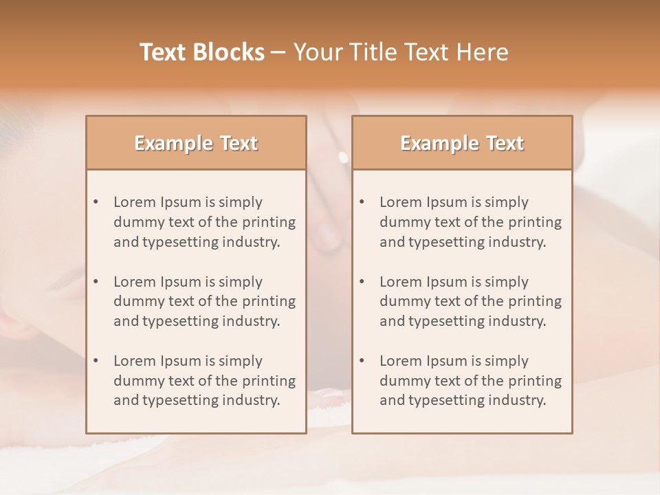 A Woman Getting A Back Massage From A Massager PowerPoint Template