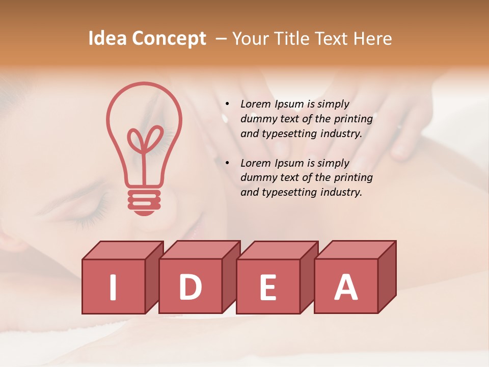 A Woman Getting A Back Massage From A Massager PowerPoint Template