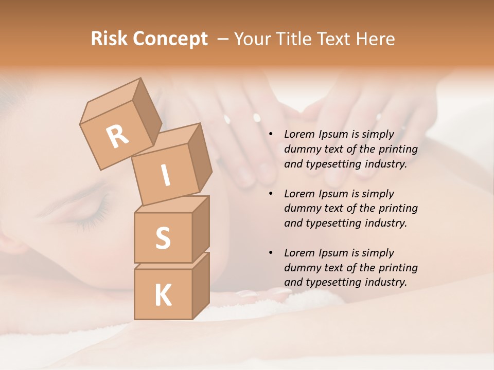 A Woman Getting A Back Massage From A Massager PowerPoint Template