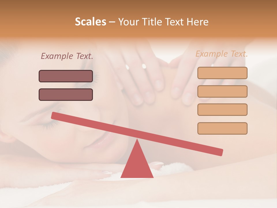 A Woman Getting A Back Massage From A Massager PowerPoint Template